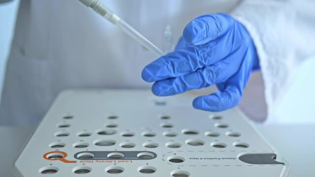 Laboratory worker. Illumina next generation sequencing. genetic engineering, genetic modification, designer baby and cloning concept. cancer screening and medical technology