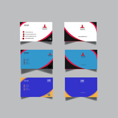 Business card with multi color design