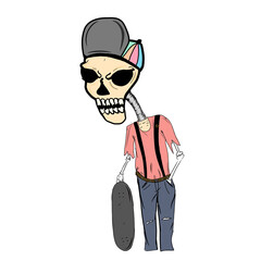 abstract scarecrow character illustration