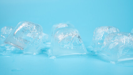 translucent crystal ice cubes for cooling drinks