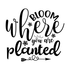 Bloom where you are planted svg