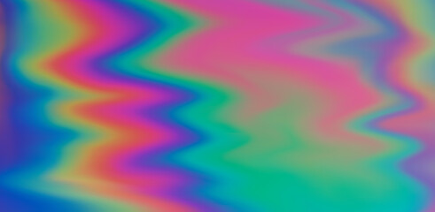 Abstract holographic background with wavy colorful lines.