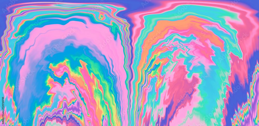 Poster Abstract background with colorful fluid ink and paint stains. Marbling ebru psychedelic texture.