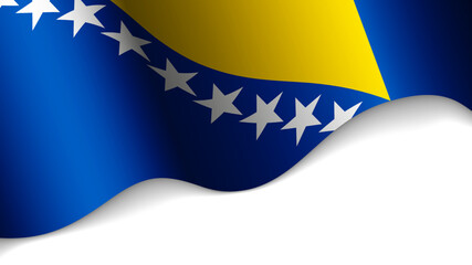 Fototapeta premium EPS10 Vector Patriotic heart with flag of Bosnia.