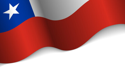 EPS10 Vector Patriotic heart with flag of Chile.