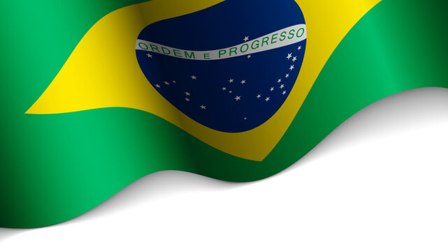 EPS10 Vector Patriotic heart with flag of Brazil.