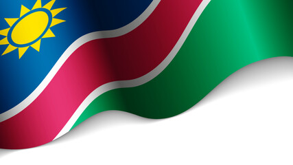 EPS10 Vector Patriotic heart with flag of Namibia.