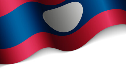 EPS10 Vector Patriotic heart with flag of Laos.
