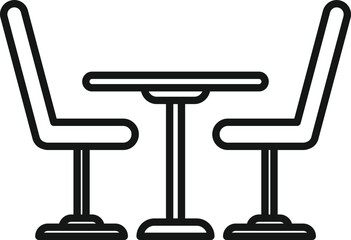 Waiting area cafe icon outline vector. Wait room. Seat patient