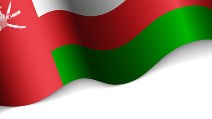 EPS10 Vector Patriotic heart with flag of Oman.