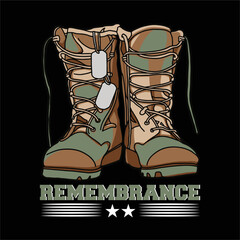 best happy remembrance day t shirt design vector