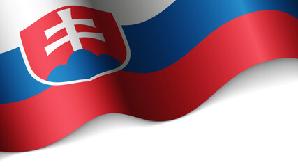 EPS10 Vector Patriotic heart with flag of Slovakia.