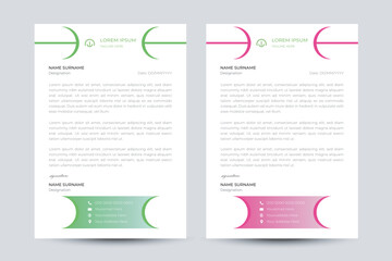 Fototapeta premium Corporate Modern Letterhead Design Template