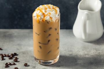 Cold Refreshing Caramel Iced Latte