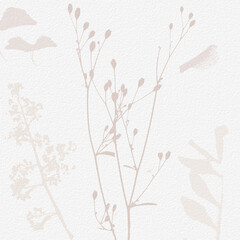 Delicate watercolor botanical digital paper floral background in soft basic nude beige tones - 528765597