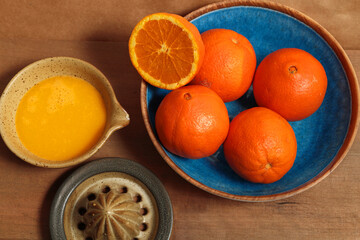 A cup of freshly squeezed orange juice