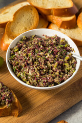 Homemade Mixed Olive Tapenade Appetizer