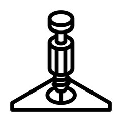 insert metal screw assembly furniture line icon vector. insert metal screw assembly furniture sign. isolated contour symbol black illustration