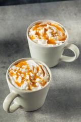 Warm Caramel Latte Drink
