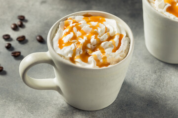 Warm Caramel Latte Drink