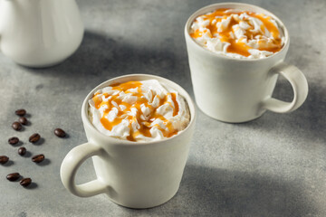 Warm Caramel Latte Drink