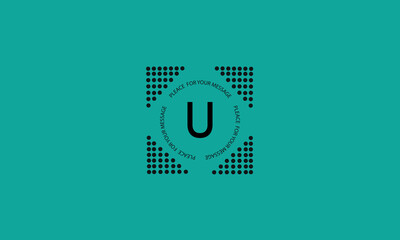 Letter U vector logo. Technology, monogram, business, corporate company, modern and iconic geometric logo design.