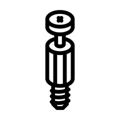 screw metal assembly line icon vector. screw metal assembly sign. isolated contour symbol black illustration