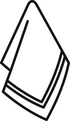 Folded towel icon outline vector. Fabric tissue. Cotton soft