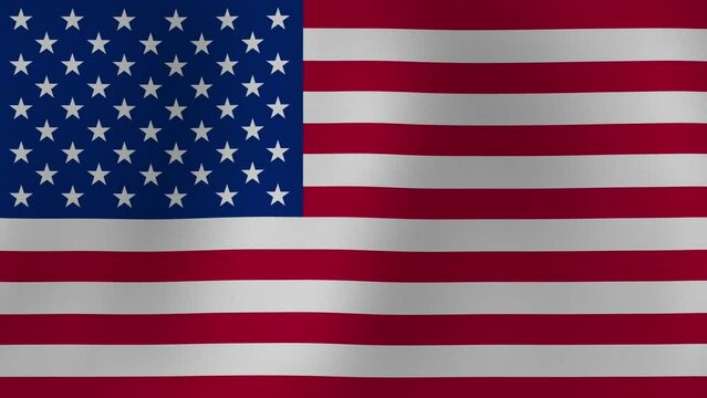 America flag waving. 2D animation