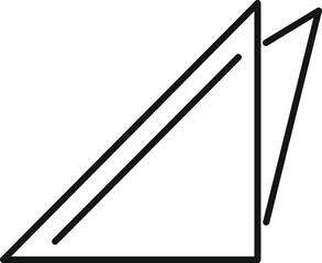 Paper towel icon outline vector. Napkin fabric. Clean cloth
