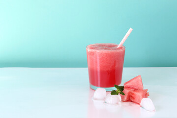 Fresh watermelon juice, Homemade, fruit, slices.