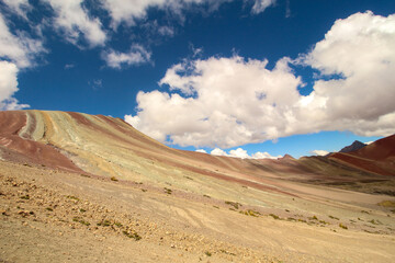 Fototapeta na wymiar Rainbow Mountain. Vinicunca, near Cusco, Peru. Montana de Siete Colores.