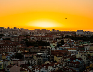 Fototapeta na wymiar Lisbon Portugal Sunset