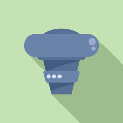 Repair filter icon flat vector. Pool cleaning. Sea equipment