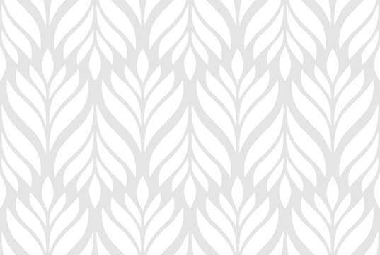 Geometric seamless pattern with leaves. Abstract floral background. Vector illustration.