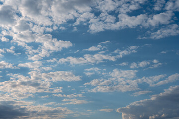 White clouds in the blue sky