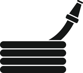 Water hose icon simple vector. Cleaning pool. Sea swim