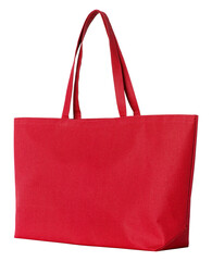 red fabric bag isolated with clipping path for mockup