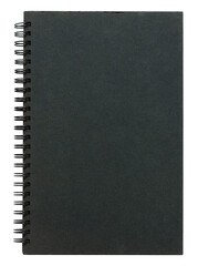 black notebook cover isolated with clipping path for mockup