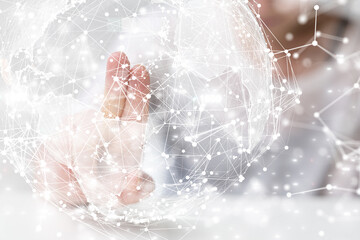 Fototapeta premium conference Digital Network and data concept 3d