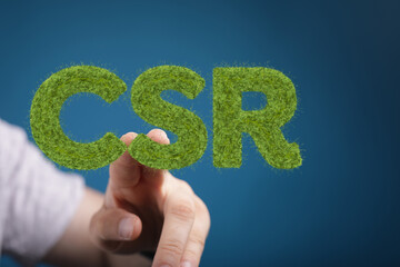acronym CSR - corporate social responsibility renewable energy green climate concept