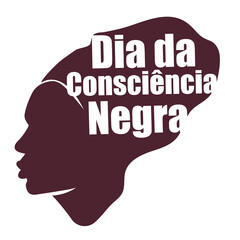 Dia da consciencia negra illustration abstract women portreit design