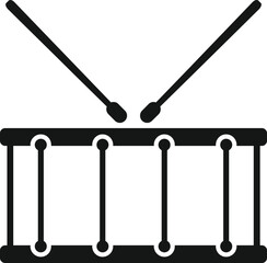 Rock drum icon simple vector. Kit instrument. Acoustic roll