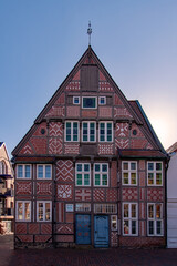 Fachwerkhaus in Buxtehude in Niedersachsen, Deutschland 