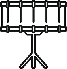 Bass drum icon outline vector. Music instrument. Acoustic snare