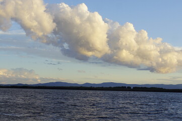 clouds over the river 