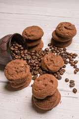 Coffee Beans and Chocolate Chip cookies
