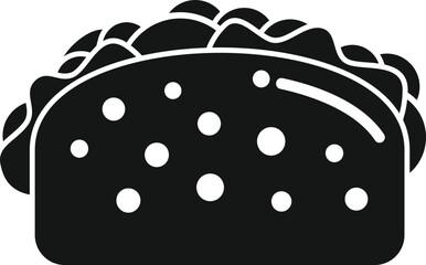 Soft taco icon simple vector. Mexican food. Meal burrito