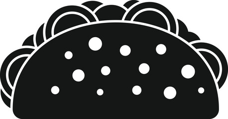 Kid taco icon simple vector. Mexican food. Tacos beef