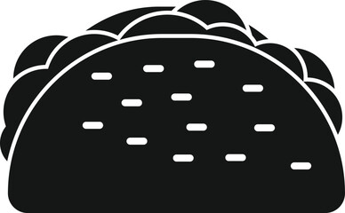 Wrap taco icon simple vector. Mexican food. Meal cooked